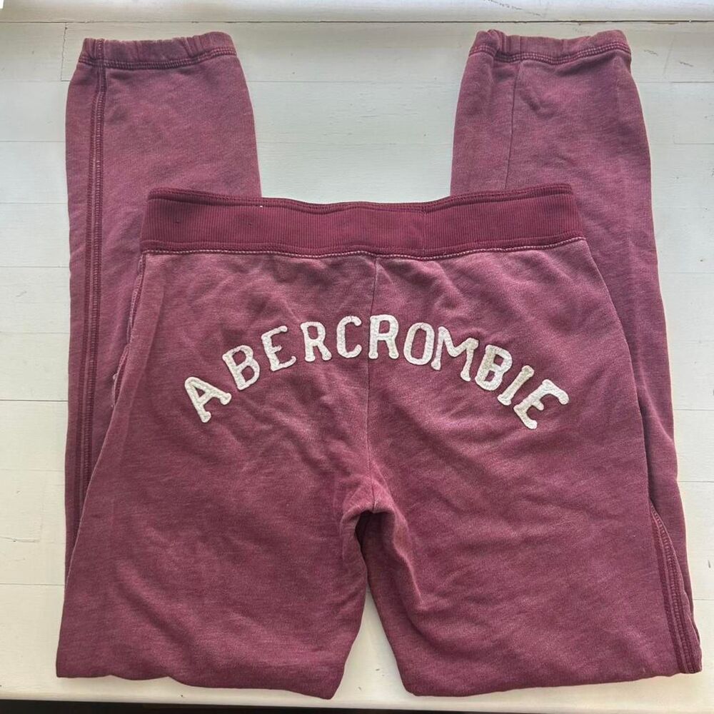 Y2K Abercrombie & Fitch burgundy sweatpants size XS Low Rise